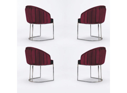 Salle à manger 4 x Chaise Design siège rembourré Chaises Suite Fauteuil Salon