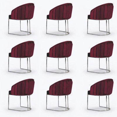 Suite de chaises Rembourrage Conception bois Groupe salle à manger 8 Chaise