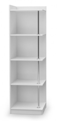 Armoire d'angle Étagère Bibliothèque Armoire en bois pour chambre d'enfants Chambre de jeunes Blanc