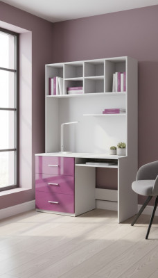 Bureau Laqué Violet Brillant Table Bureau Chambre Enfants Chambre Jeunes Tables Nouvelles