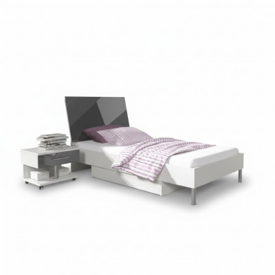 Lit + Table de chevet - Chambre d'enfants Mobilier de chambre à coucher Lits 2pcs. ensemble