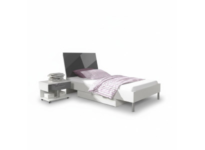 Lit + Table de chevet - Chambre d'enfants Mobilier de chambre à coucher Lits 2pcs. ensemble