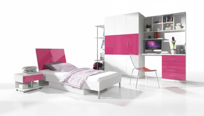 Étagère Bibliothèque Meuble d'angle Armoire en bois pour chambre d'enfant Mobilier de chambre de jeunesse