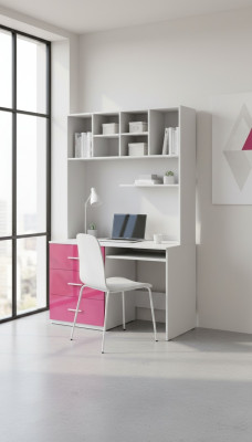 Bureau rose brillant Table Chambre d'enfants Chambre des jeunes Tables filles nouvelles