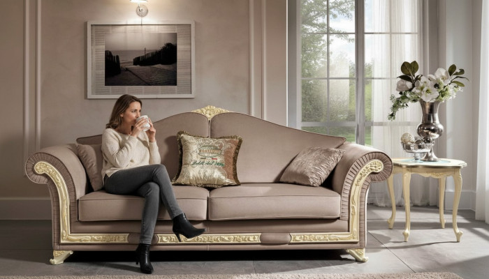 Canapé 3 places Mobilier de luxe Salon Trois places Design classique italien