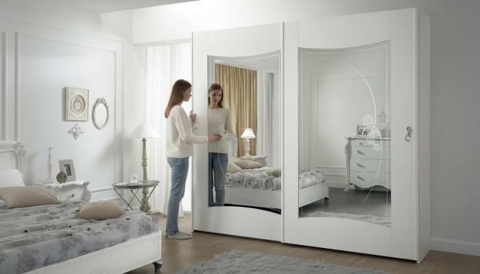 Armoire blanche Mobilier de luxe Mobilier italien Armoire de chambre