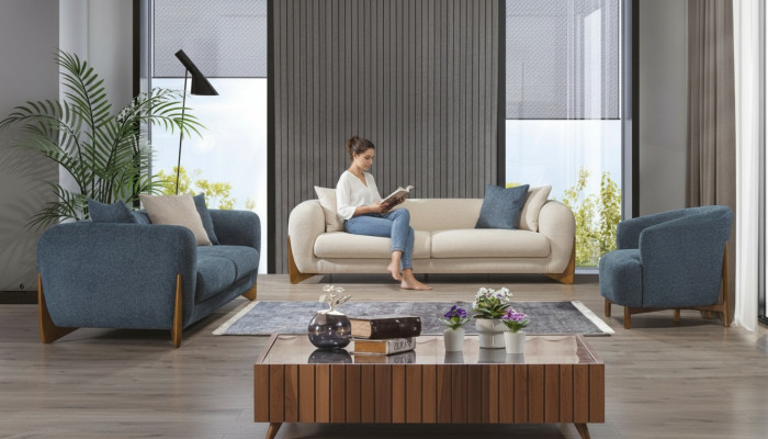 Ensemble de canapés mobilier de style italien: Canapé 3+3+1 place