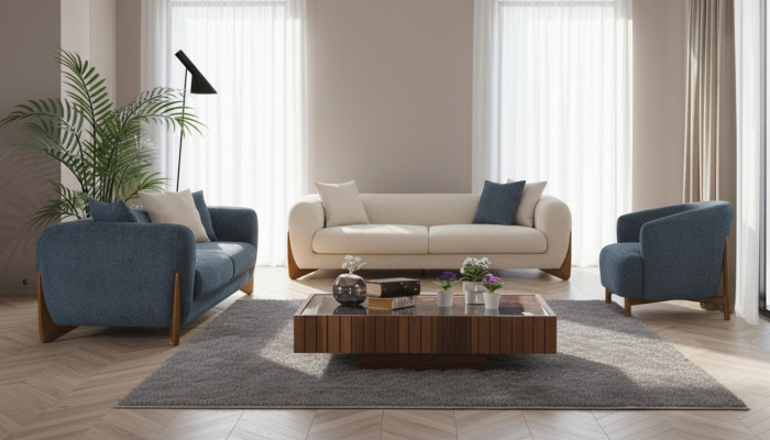Ensemble de canapés mobilier de style italien: Canapé 3+3+1 place