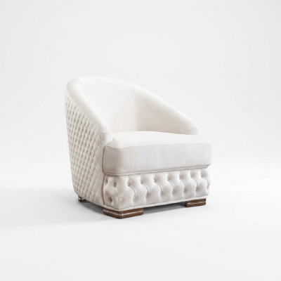Fauteuil 1 place Chesterfield blanc Relax Meubles italiens Ameublement