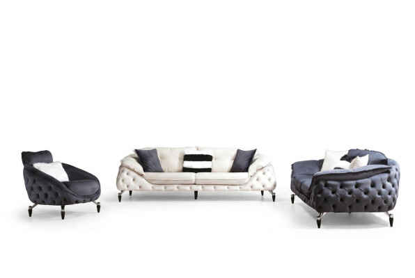 Chesterfield Fauteuil 1 Place Noir Salon de Luxe Design