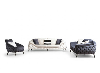Chesterfield Fauteuil 1 Place Noir Salon de Luxe Design