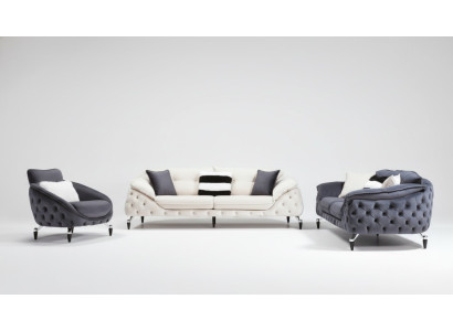 Canapé Chesterfield vert en tissu, canapé en tissu, mobilier de luxe, ameublement canapés sofa.