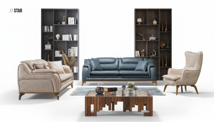 Fauteuil Beige 1 place Salon de luxe Design classique italien