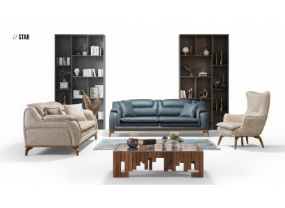 Fauteuil Beige 1 place Salon de luxe Design classique italien