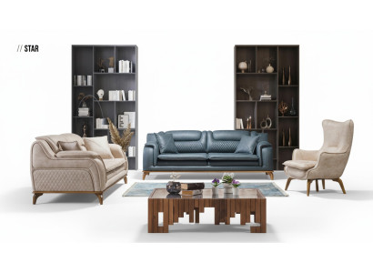 Fauteuil Beige 1 place Salon de luxe Design classique italien