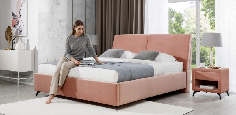 Lit Rosa Chambre Bois Mobilier Textile Lits Hôtel Style Art Déco