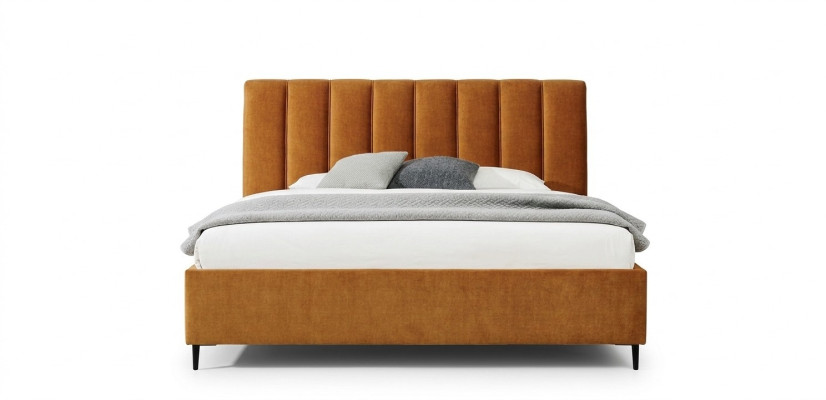 Lit Orange Chambre Rembourrage Mobilier Textile de Chambre à Coucher Style Moderne Lits