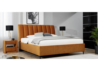Lit Orange Chambre Rembourrage Mobilier Textile de Chambre à Coucher Style Moderne Lits
