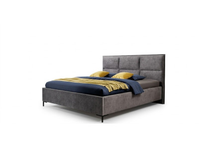 Lit Chambre Gris Mobilier en bois Textile Style Art déco classique
