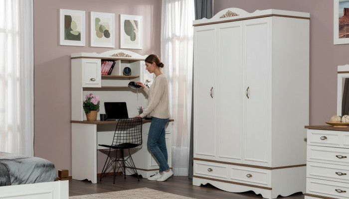 Bureau blanc Chambre d'enfant Chambre de jeunes Design de luxe Tables modernes neuves