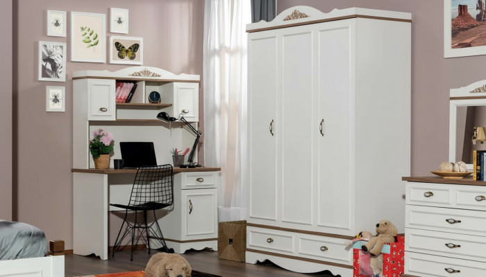 Bureau blanc Chambre d'enfant Chambre de jeunes Design de luxe Tables modernes neuves