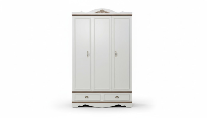 Armoire de luxe classique Armoire Armoire Mobilier en bois Armoires blanches de chambre