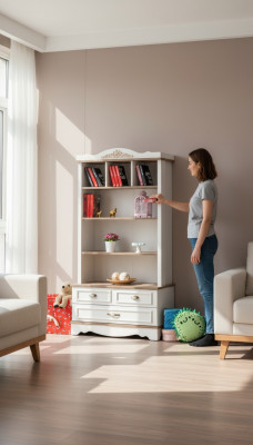 Étagère blanche pour chambre de jeunes, bibliothèque, étagère, meuble, étagère de chambre à coucher, neuf.