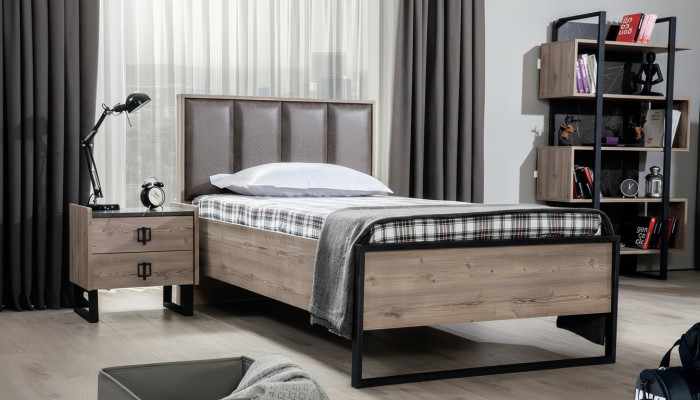 Table de chevet Loft Marron Design Moderne Table d'appoint Table de chevet Table de chambre neuve