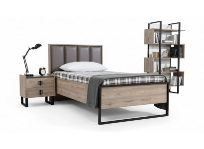 Table de chevet Loft Marron Design Moderne Table d'appoint Table de chevet Table de chambre neuve