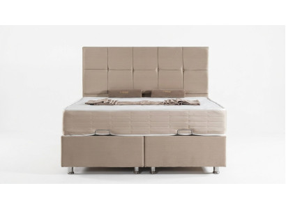 Lit à ressorts de boîte de luxe Lit double Mobilier de chambre à coucher 120x200cm