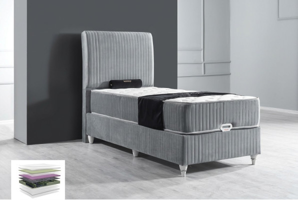 Lit Boxspring de luxe pour hôtel Lits simples avec matelas 90x200 Mobilier