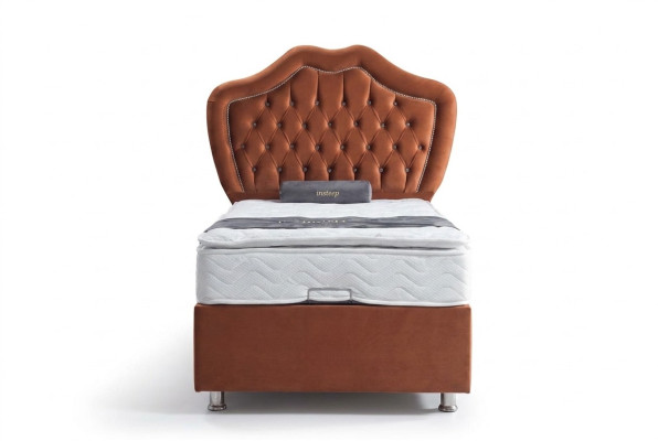 Lit marron Lit simple Sommiers Boxsprings Chambres de luxe Chesterfield