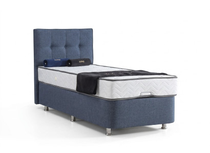Lit Bleu Lit Simple Métal Lits Modernes Lit de Luxe en Tissu Chesterfield neuf