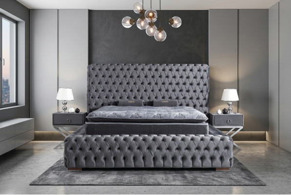 Table de chevet Gris Table d'appoint Table Bois Tables Meubles Tables de chevet Chambre