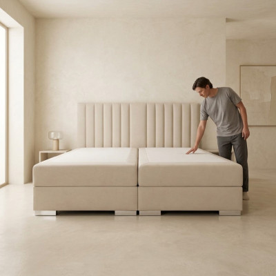 Un lit confortable et fonctionnel est fabriqué avec des matériaux de haute qualité dans un style moderne.