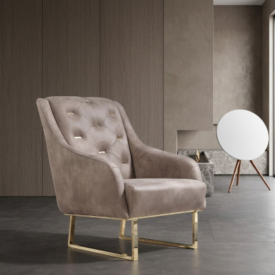 Fauteuil Textile Salon Luxe Design Mobilier Chaises Moderne Chesterfield