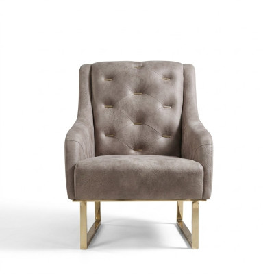 Fauteuil Textile Salon Luxe Design Mobilier Chaises Moderne Chesterfield