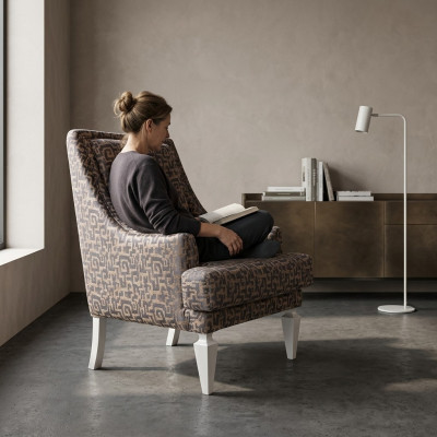 Salon Marron Fauteuil Rembourré Designer Hôtel Fauteuil Salon Meubles une Place