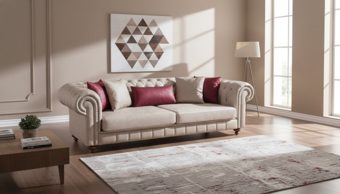 Sofas rembourrés modernes Canapé design Trois places Siège nouveau Canapé design 3 places