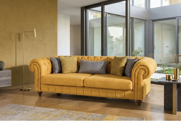 Canapé Canapé Tapisserie Canapés Design Mobilier 3 Places Trois Places Chesterfield