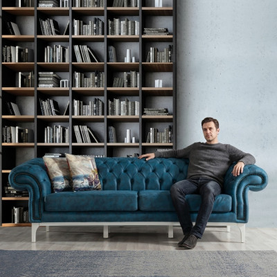Canapé rembourré 3 places Style moderne Canapés de salon Canapés Meubles de designer