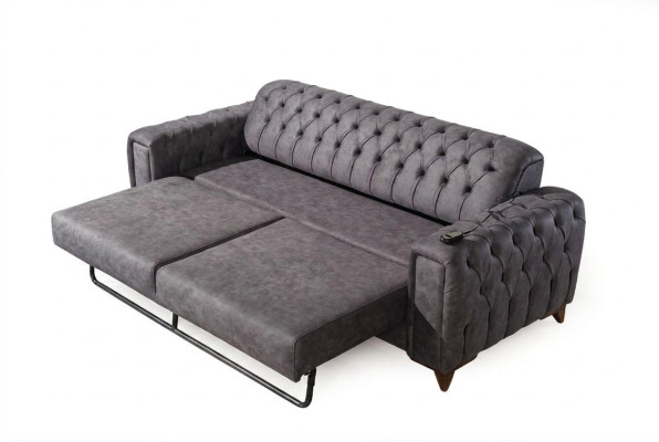 Canapé 3 places Canapé 3 places Fauteuil Tissu Canapé Mobilier Textile Couleur Gris