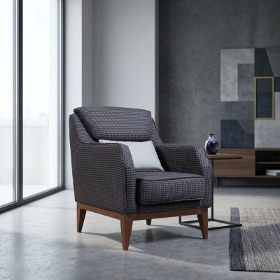 Gris Rembourrage Fauteuil à accoudoirs Unique Chaise Design Rembourrée