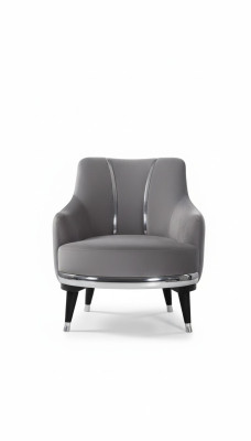 Fauteuil Sofa 1 place Salon Tissu Gris Meubles Textiles