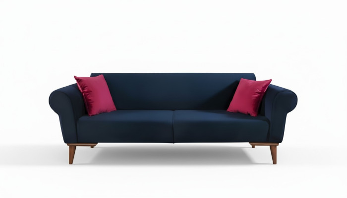 Canapé moderne 3 places Canapé en textile Trois places Mobilier rembourré en tissu