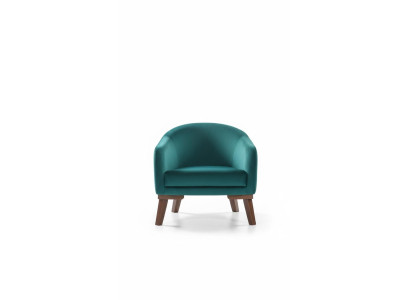 Fauteuil de luxe rembourré, meuble de salon fauteuil 1 place en tissu couleur verte nouveau