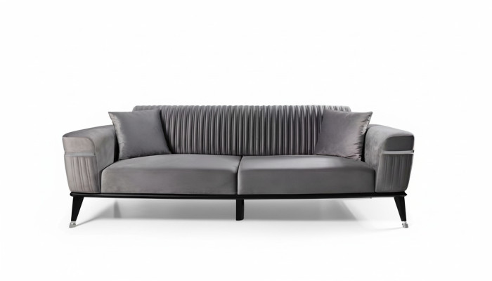 Salon de luxe Canapé Gris Canapés Canapé Mobilier Gris Canapés Textile Ameublement