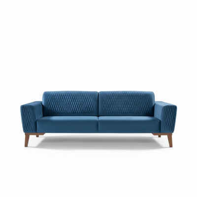 Canapé trois places bleu Canapés Sofa Élégant Meuble de salon Sofa Salon Nouveau Velours