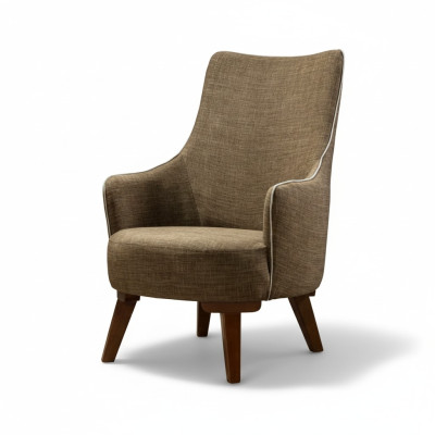 Fauteuil moderne de luxe 1 place Design Salon Tissu en bois Meubles