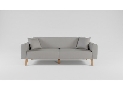 Sofa du salon Trois places canapé 3 places Rembourrage textile Gris Mobilier